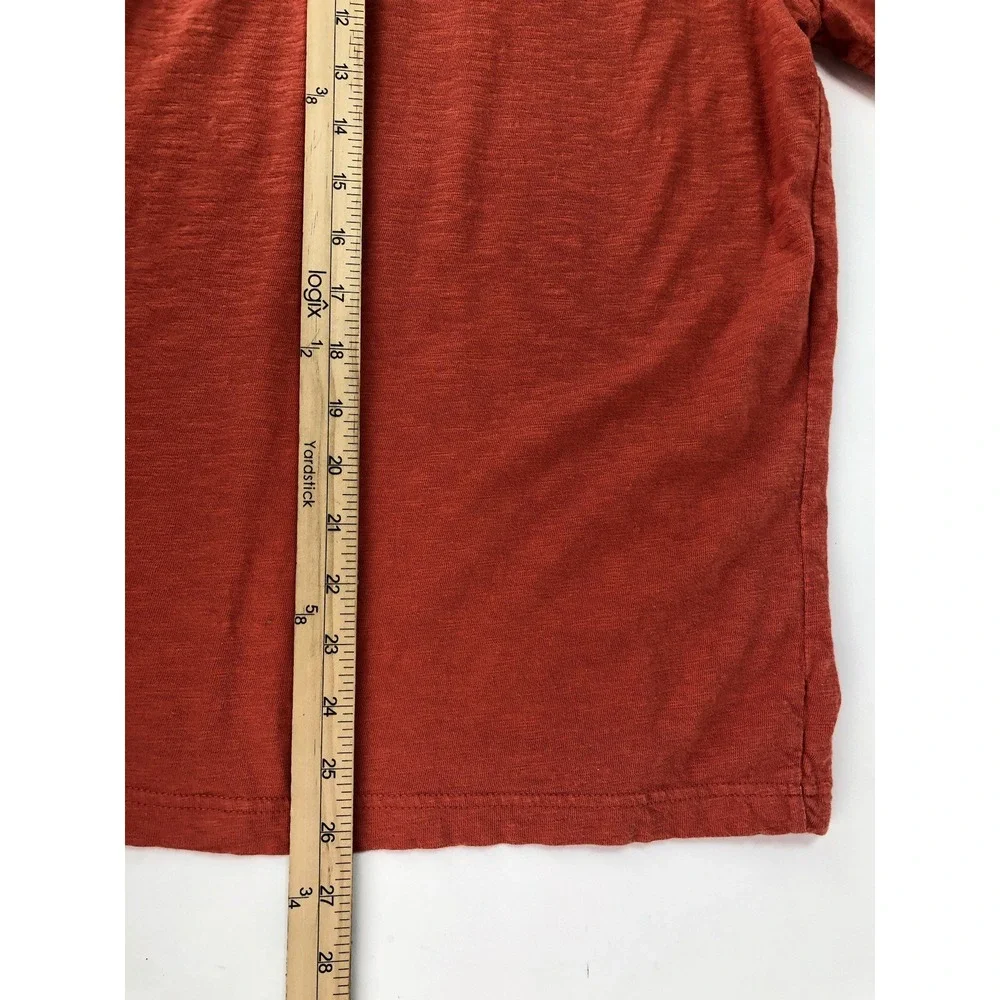 Banana Republic Mens Large L Polo 100% Cotton Golf Shirt Orange Heather Pocket